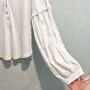 Henley Balloon Sleeve Top-6