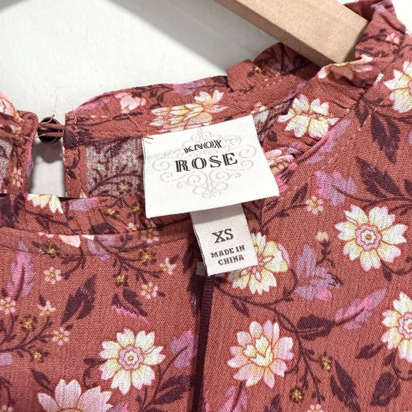 Floral Eyelet Ruffle Hem Dress