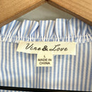 Smocked Striped Tie Neck Top-6