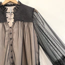 Tulle Button Down Lace Top-6