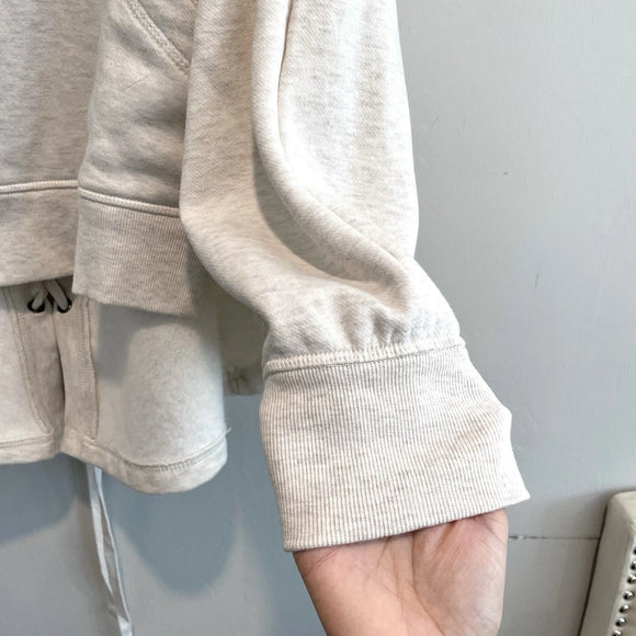 Hooded Lace Up Back Sweatshirt