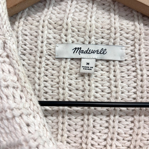 Mock Neck Side Button Chunky Sweater