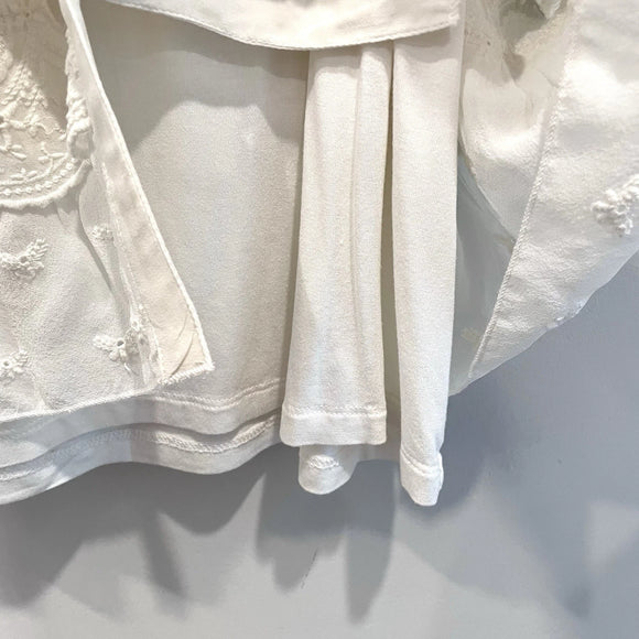 Silk Embroidered Eyelet Lined Top