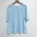 Short Sleeve Pleated Hemline Top-6