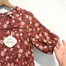 Floral Eyelet Ruffle Hem Dress-7