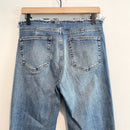 Cut Off Frayed Waist Bootcut Jeans-7