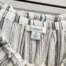 Eyelet Tassel Striped Top-7