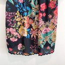 Embroidered Neck Floral Short Sleeve Top-7