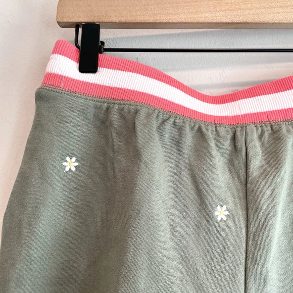 Daisy Embroidered Pajama Shorts