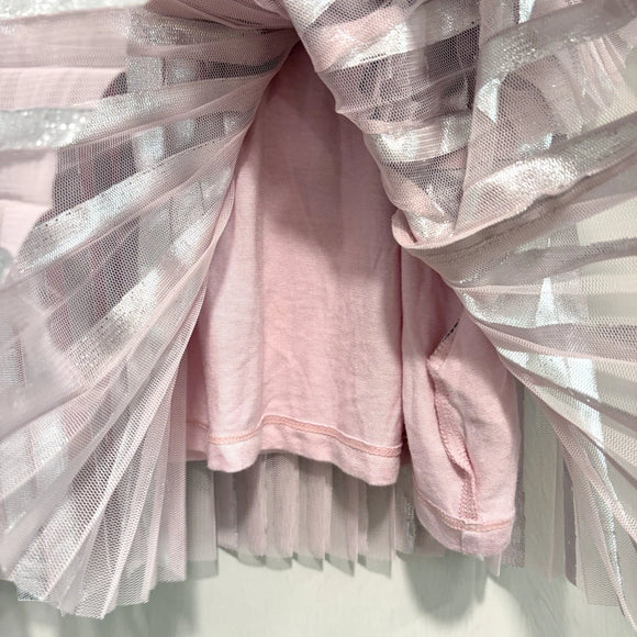 Foil Pleated Overlay Top