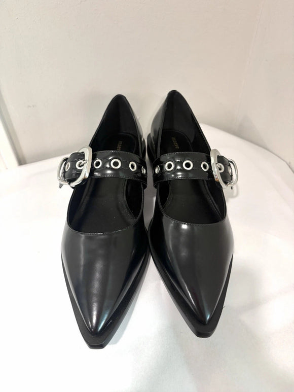 Moto Mary Jane Grommet Flats