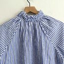 Striped Ruffle Button Down Top-8
