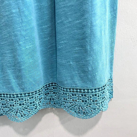 Ruffle Lace Trim Tank Dress