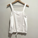 Cinch Hem Tie Button Top-7