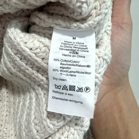 Mock Neck Side Button Chunky Sweater
