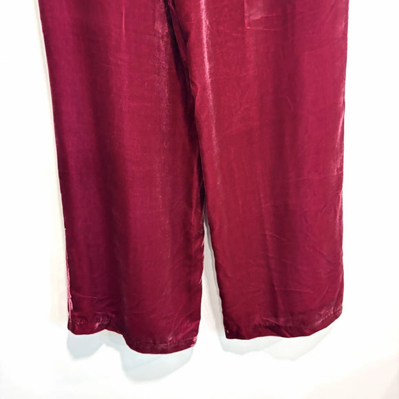 Velvet Wide Leg Pants
