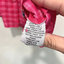 Floral Embroidered Plaid Button Top-7
