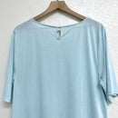 Short Sleeve Pleated Hemline Top-7