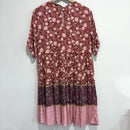 Floral Eyelet Ruffle Hem Dress-9