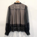 Tulle Button Down Lace Top-9