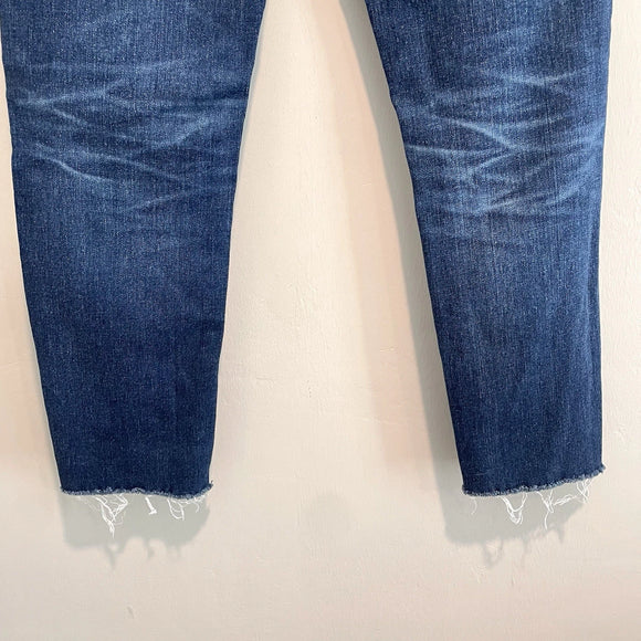 Cigarette Crop Cut Off Jeans