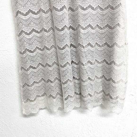 Mock Neck Lace Top