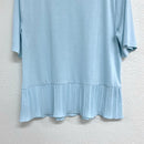 Short Sleeve Pleated Hemline Top-8