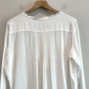 1/2 Button Pleated Ruffle Top-9