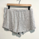 2PC Long Sleeve Top Pull On Lace Trim Shorts-8