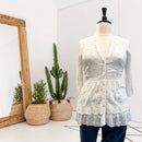 Silk Embroidered Eyelet Lined Top-1