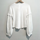 Henley Balloon Sleeve Top-9
