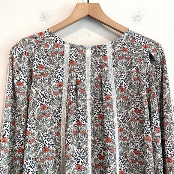 Floral Crochet Trim Top