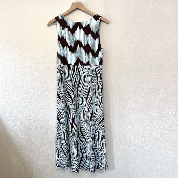 Sleeveless Abstract Print Dress