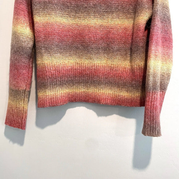 Striped Mock Neck Sweater