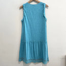 Ruffle Lace Trim Tank Dress-9