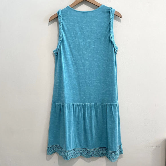 Ruffle Lace Trim Tank Dress