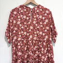 Floral Eyelet Ruffle Hem Dress-10