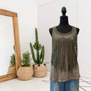 Fringe Front Crochet Trim Top-1