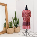 Floral Eyelet Ruffle Hem Dress-1