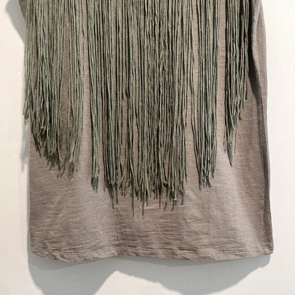 Fringe Front Crochet Trim Top