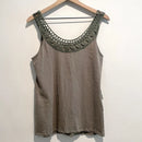 Fringe Front Crochet Trim Top-7