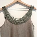Fringe Front Crochet Trim Top-8