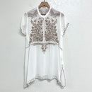 Eyelet Floral Embroidered Top-2
