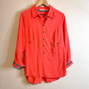 1/2 Button Front Tunic Top-2
