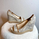 Snakeskin Open Toe Wedge-5