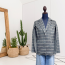 Cape Windowpane Plaid Poncho Jacket-1