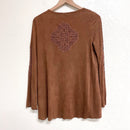 Faux Suede Blouse-7