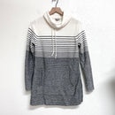 Cowl Neck Striped Sweater-2
