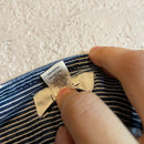 Striped Cotton Denim Trousers-3