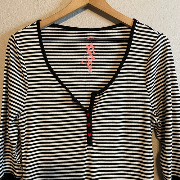 Striped Thermal Sleep Shirt
